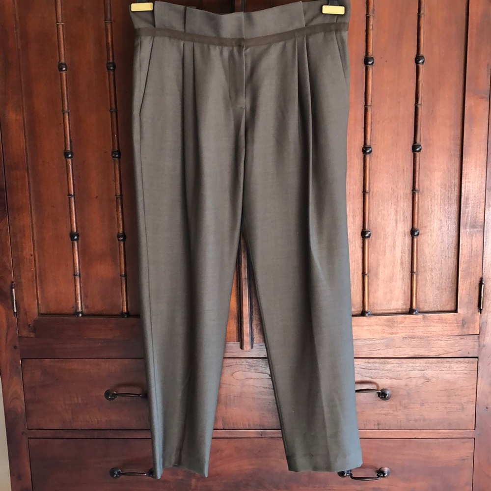 NWT J CREW olive/brown pant Sz 6